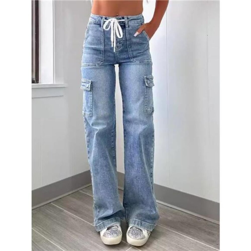Washed Jeans with Pockets